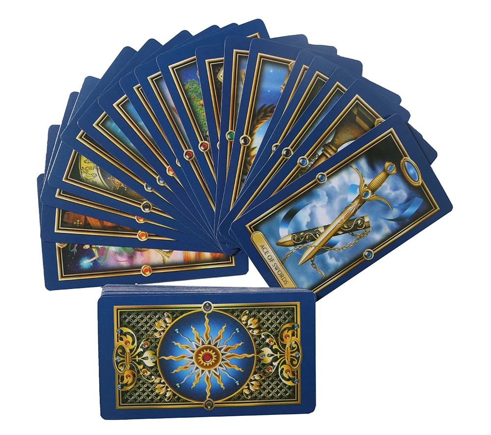 Tarot Cards for Beginners With Guid . Gilded Deck.78 Cards. Tarot Deck. New Tarot. Oracle Divination.Oracle Cards . Waite Tarot