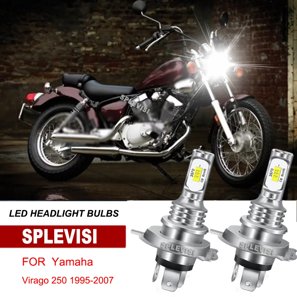 

motorcycle headlight luces led para moto For Yamaha Virago 250 1995-2007 535 1987-2000 700 1984-1987 750 1981-1997