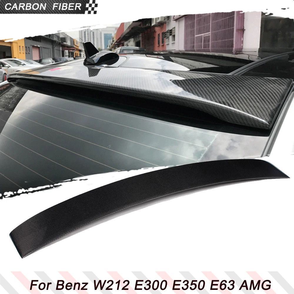 Carbon Fiber Car Racing Rear Trunk Spoiler Boot Lip for Mercedes Benz W212 E300 E350 E63 2010-2016 Car Rear Roof Wing Lip