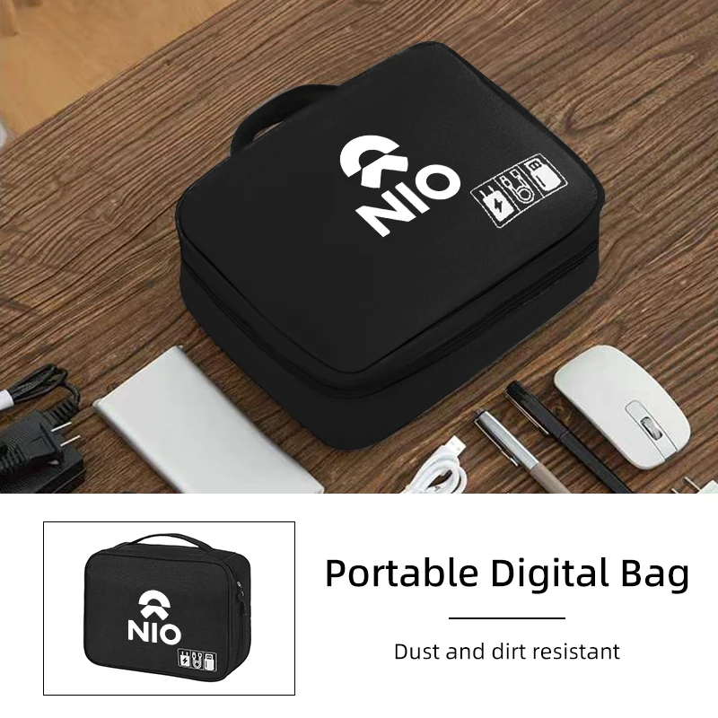 

Portable Cable Organizer Waterproof Storage Bag Digital Cable Case For Nio ES6 EC6 ES8 ES7 ET5 ET7 EP9 EVE 2021 2022 2023