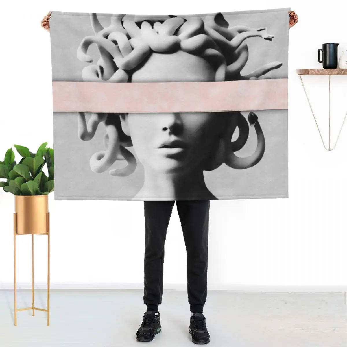 

Medusa portrait Throw Blanket Soft Comfort Blanket for Reading Watching TV
