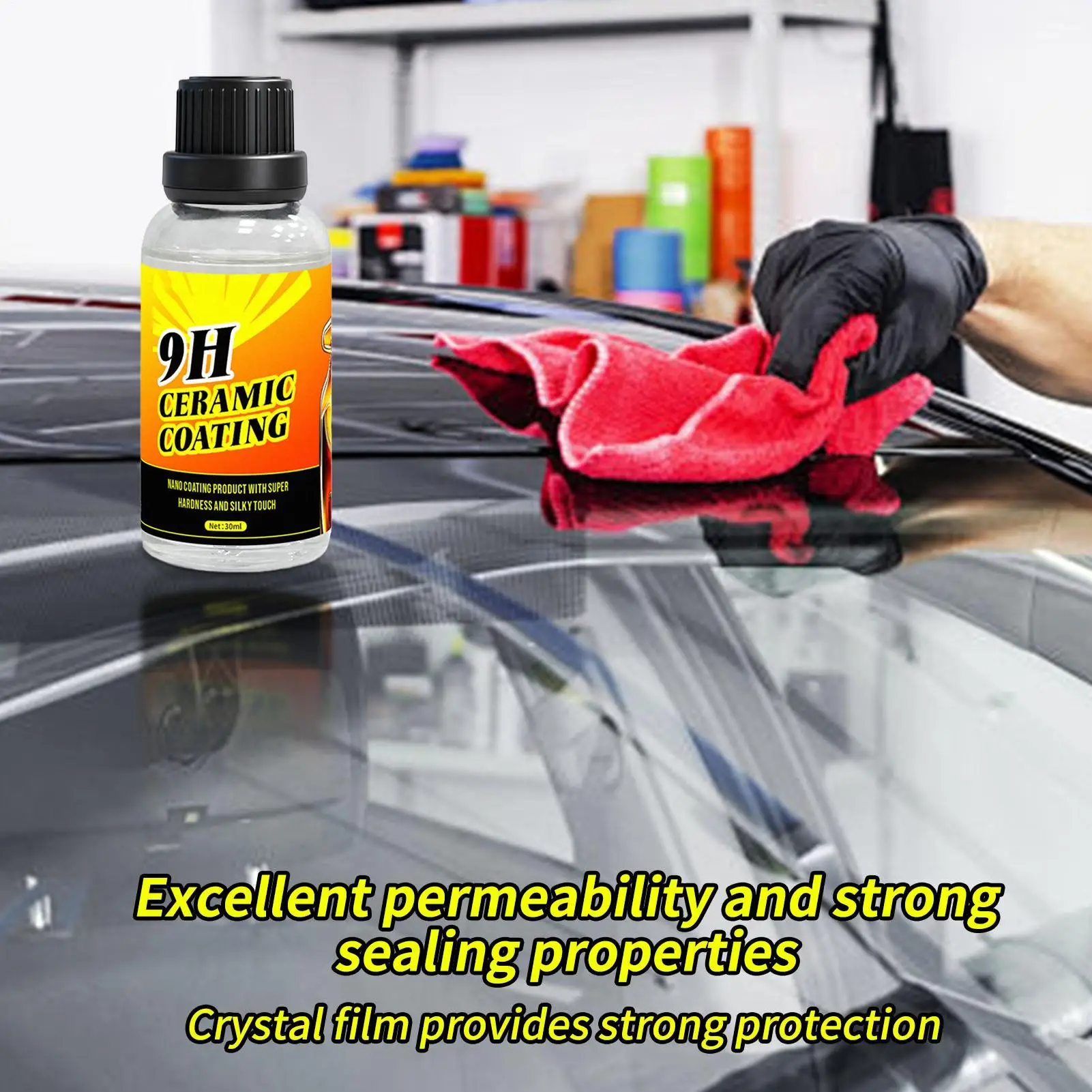 Restaurador de pintura de coche, 30ml, revestimiento de protección brillante, restaurador de coche 9H para pintura automotriz, vehículo RV, camión, brillo de detalles Exterior