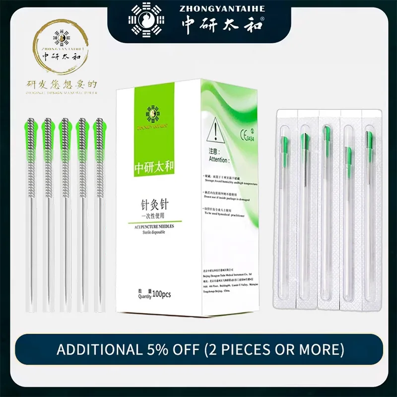 ZHONGYAN TAIHE Disposable Acupuncture Needles Sterile with Guide Tube Acupuncture Treatment Beauty Pain Relief Relaxation