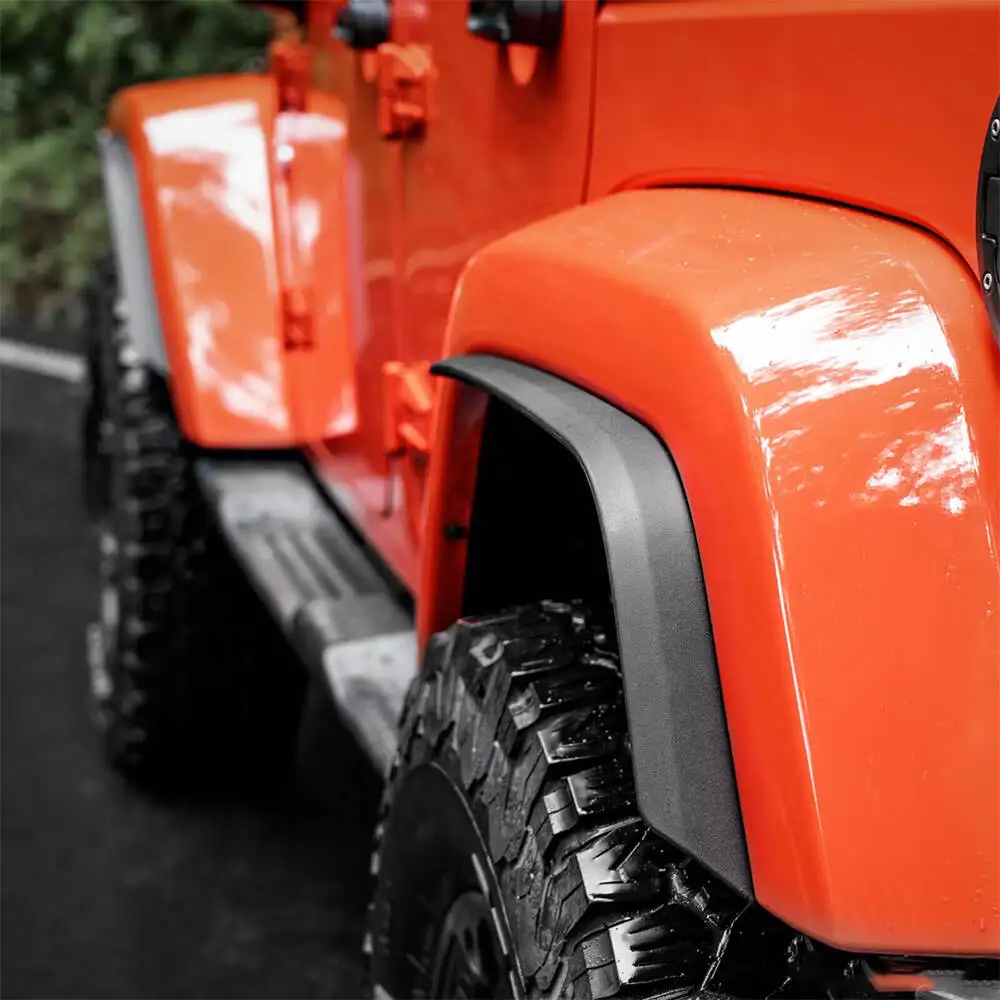 

Lantsun J401 Front/Rear Fender Flare Wheel Arch Molding Wheel Eyebrow 5cm for Jeep for Wrangler JK07-17