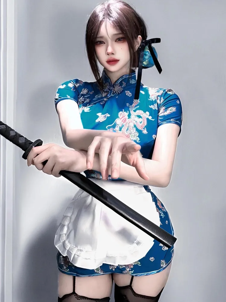 ชุดคอสเพลย์สไตล์จีนใหม่ ชุดนักเรียน ชุดแม่บ้าน ชุดโลลิต้า กระโปรงผู้หญิง