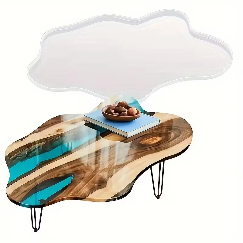 

61cm Large Desktop Silicone Mold for Epoxy Resin Elliptical River Table round Cloud Home Craft Decor