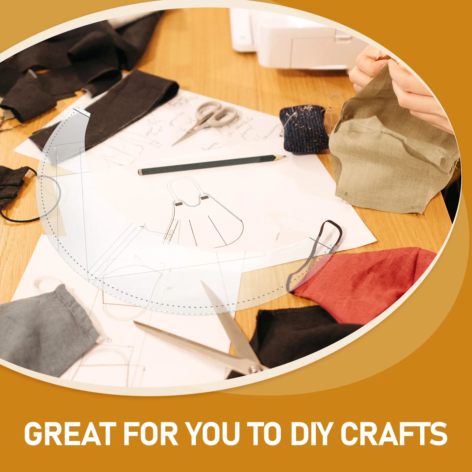 

Multifunctional Acrylic Patchwork Ruler Safe Transparent Professional DIY Sewing Supplies Lightweight Easy Use Smooth Edges