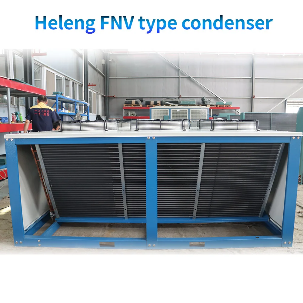 مكثف عالي الكفاءة على شكل حرف V - مكثف تبريد صناعي لتبريد الطعام ولحم البقر ولحم الخنزير