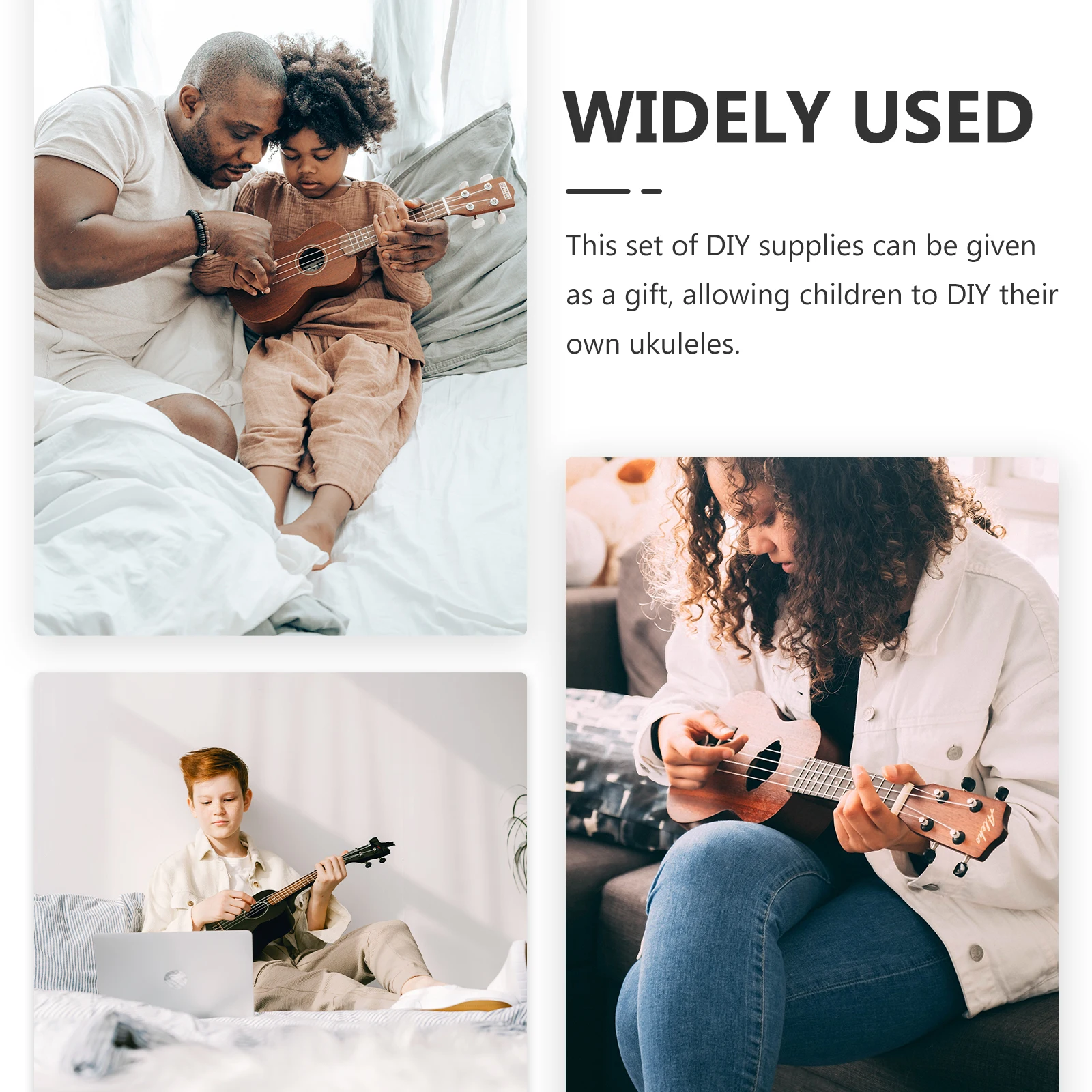 

Musical Instruments for Children Ukulele Accessories Kids Hand Made Kit Building Student