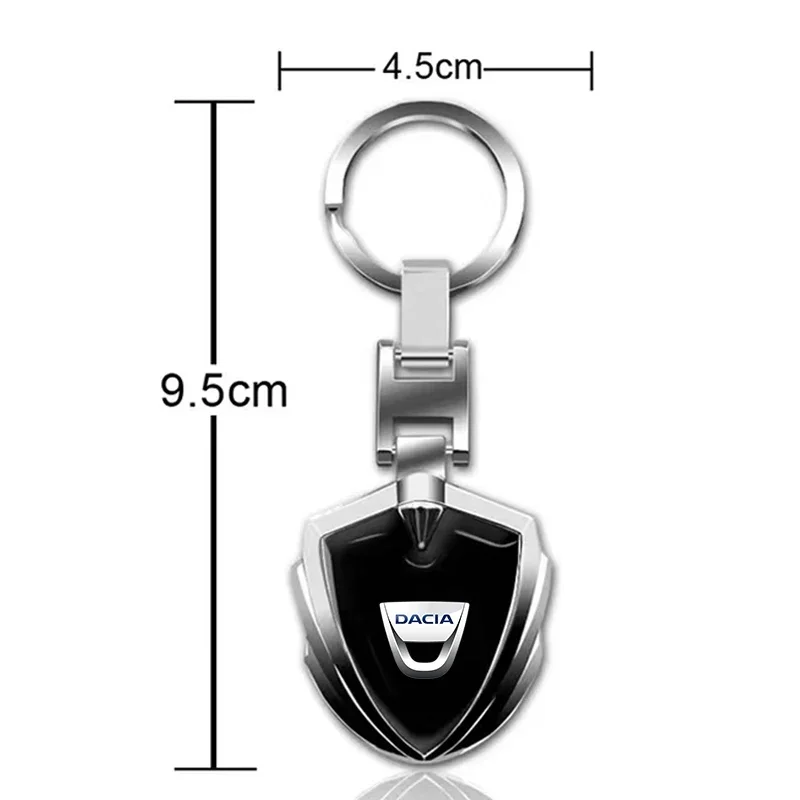 3D Metal Car Logo Key Rings Keyring Keychain For Dacia Duster Logan Sandero Lodgy Dokker Stepway Mcv 2 Solenza Largus 1300