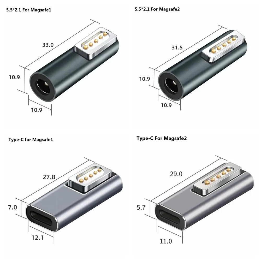 High Quality Connector PD 100W Type C to Magsafe 2 Fast Charging Plug Converter USB C Adapter For MacBook Air/Pro
