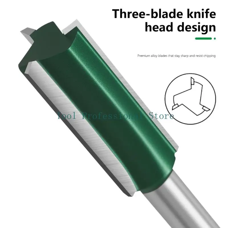 

57QF Highly Speed Steel 3Flute Straight Router Bit Set With 1/4Inch Round Shank For Woodworking Trimming And Grooving