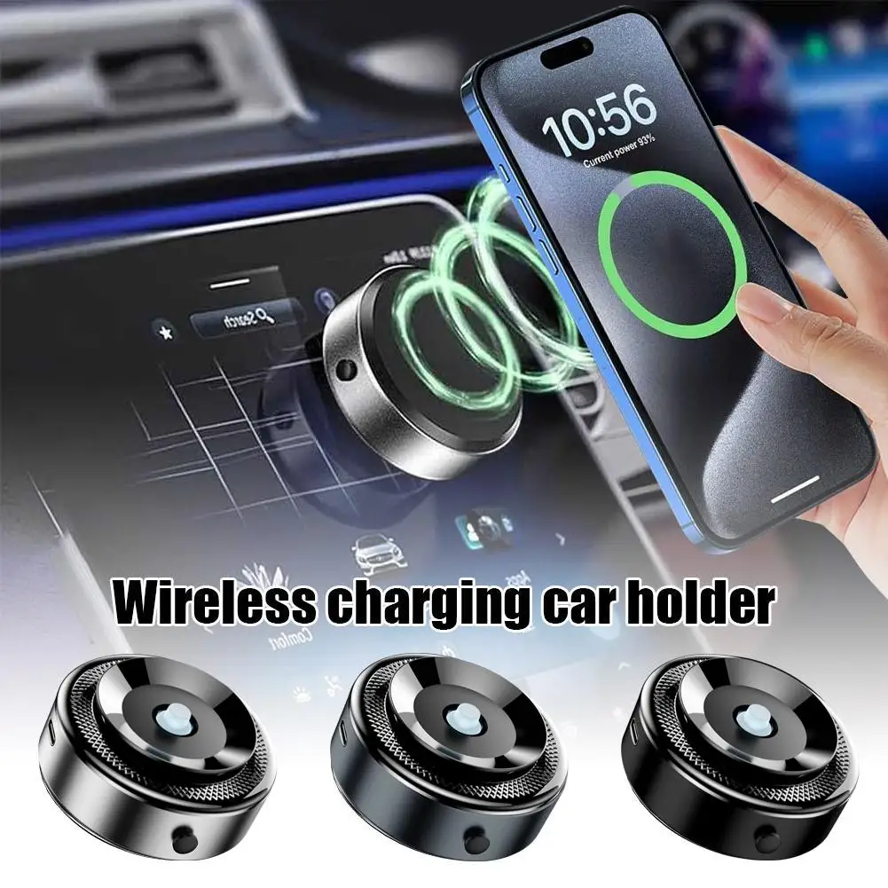 Intelligent Car Mount Mobile Phone Holder Magnetic Rotation Double-Sided Car Vacuum 360° Adsorption Universal Bracket Y8S3