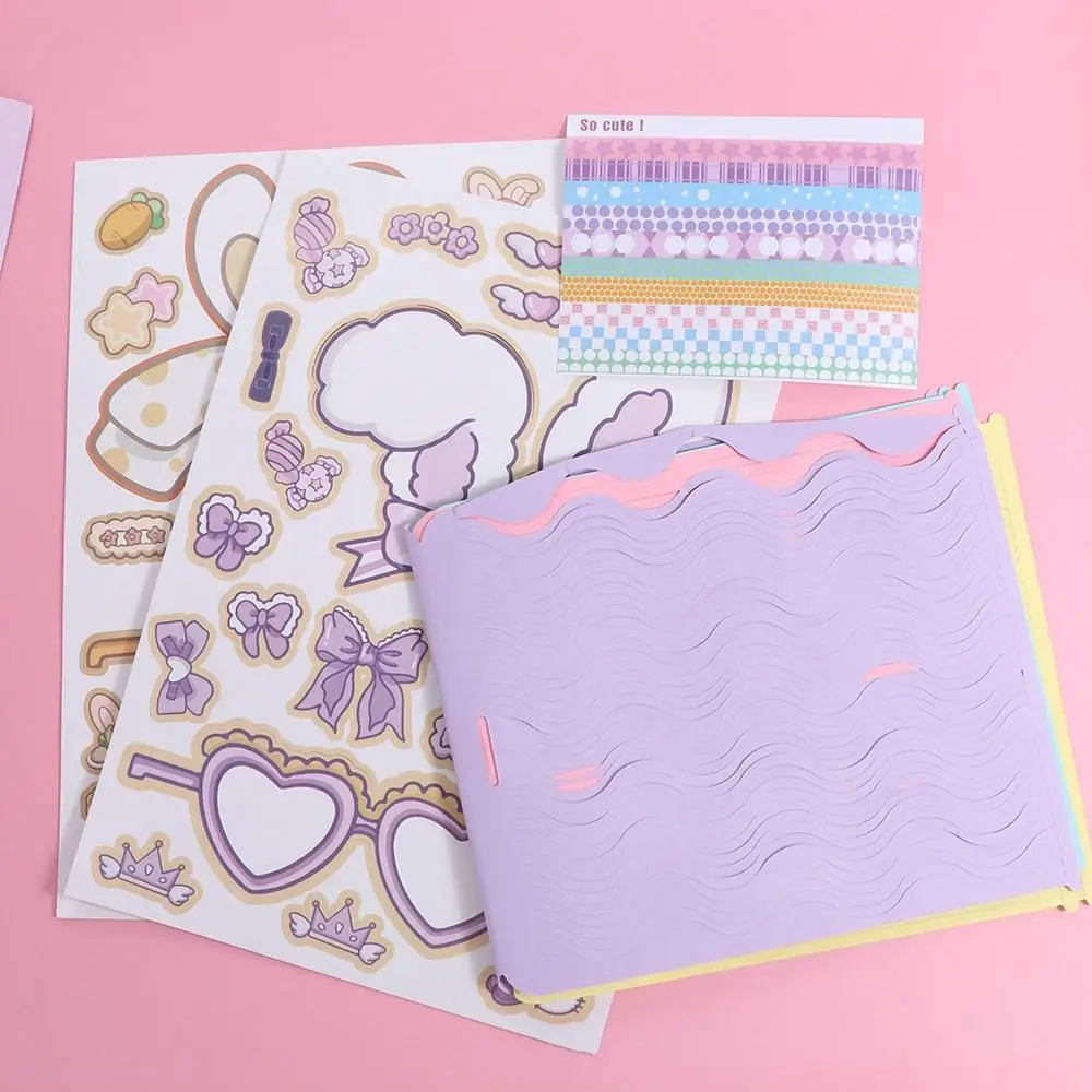 Papier de bricolage pour tout-petits, jouet de styliste, autocollant de dessin animé Montessori pour filles, style d'idole 3D, activité de bricolage, coiffures