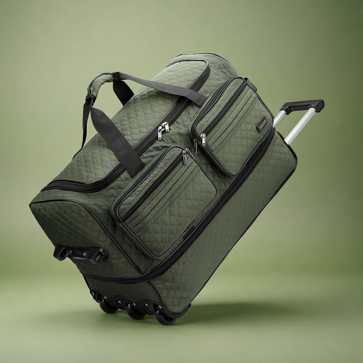 Gepäcktasche mit Rollen für grenzüberschreitende Reisen, geräumige Reisetasche für Geschäftsreisen, Oxford-Stoff-Reisetasche, die ohne Gepäckaufgabe bei Fluggesellschaften genutzt werden kann, Studenten-Koffer. – Detail 12