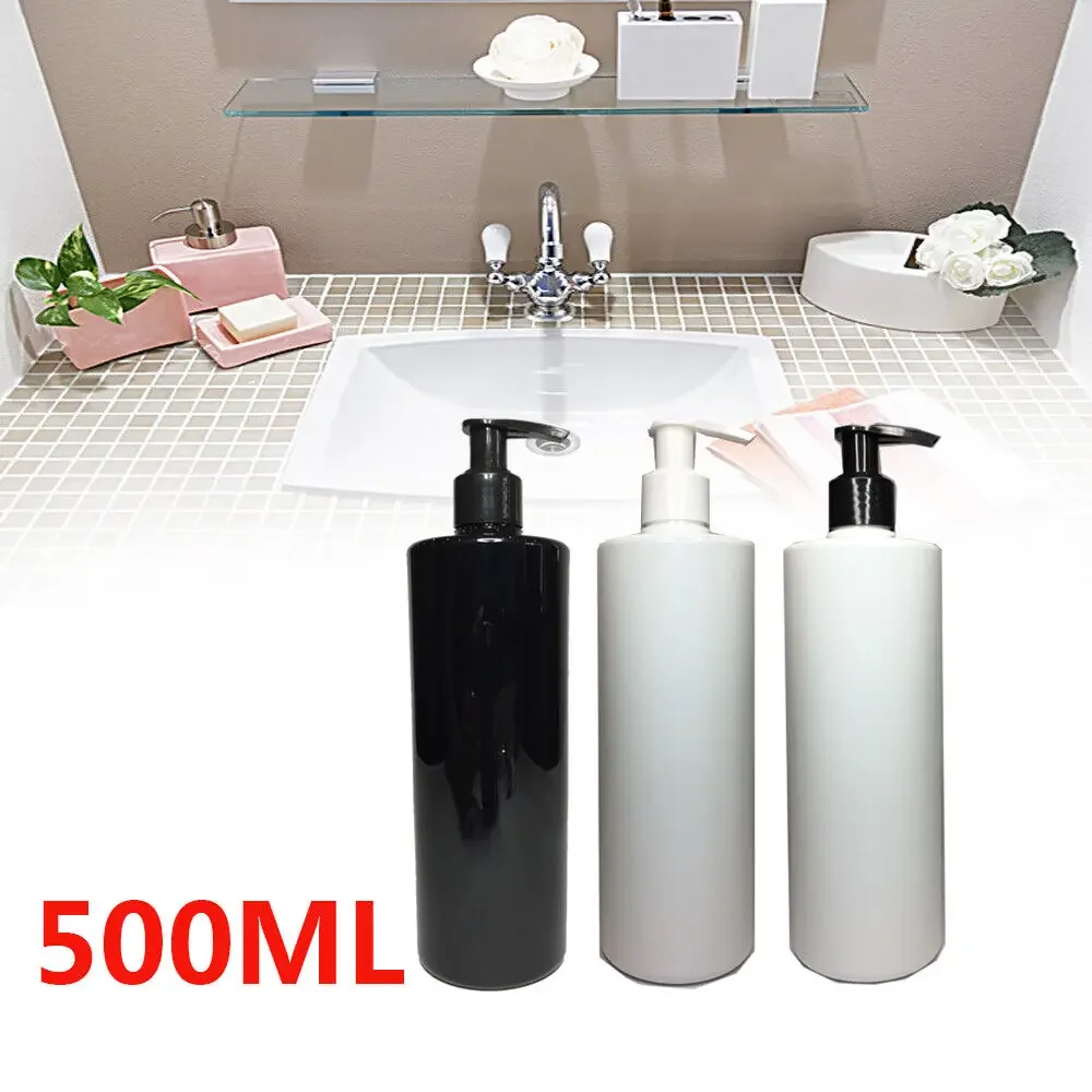 1PC 500ml Plastic Empty Refillable Pump Lotion Bottle Shampoo Container Shower