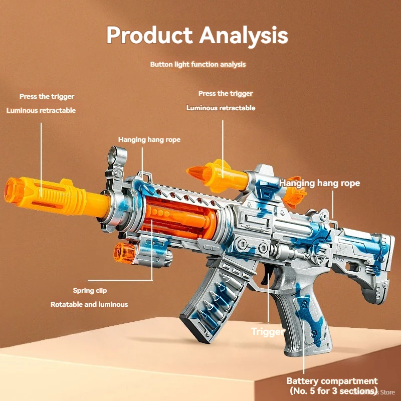 子供のおもちゃの銃,モデル音,光,点滅,振動機,誕生日プレゼント,コスプレ,男の子のおもちゃ,m416