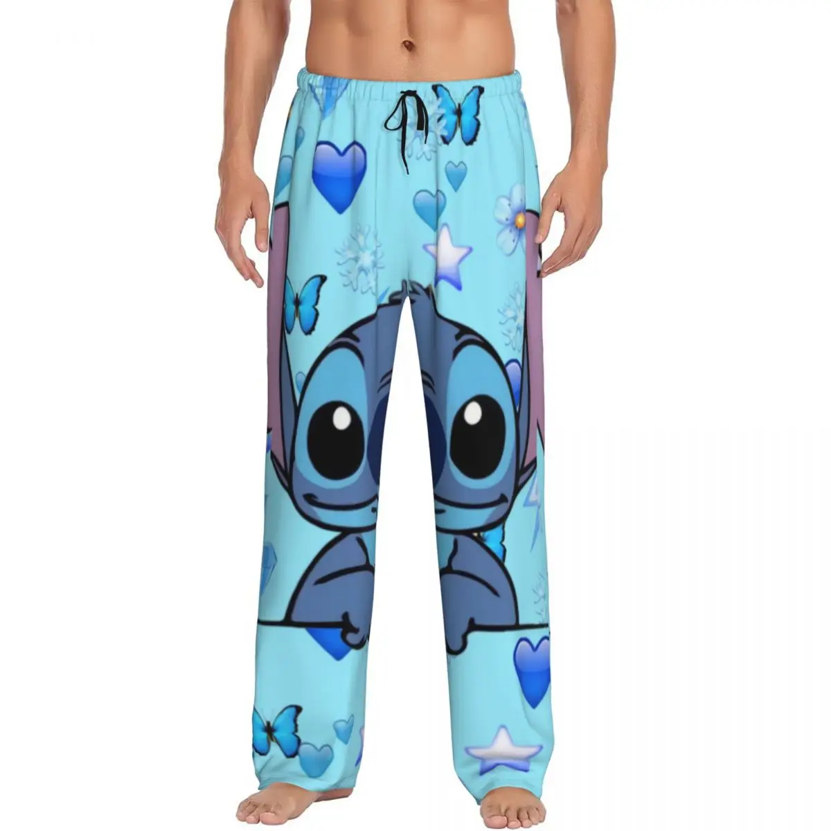 

Men Cartoon Anime Manga Stitch Pajama Pants Custom Printed Sleep Sleepwear Bottoms with Pockets