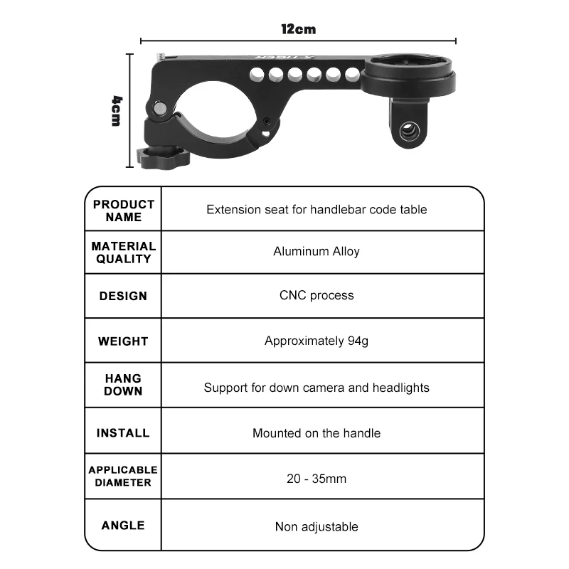 X-TIGER Bicycle Computer Holder Aluminum Alloy Bike Stem Mount Camera For Garmin Bryton GoPro Sports Cam Flashlight Holder Road
