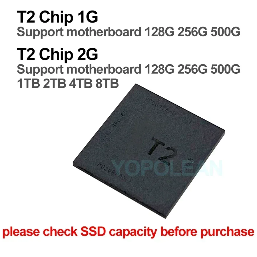 Original T1 T2 Chip with Touch ID For MacBook Pro Air A1706 A1707 A1989 A1990 A1932 A2141 A2251 1G Chip Repair 2018 2019 2020