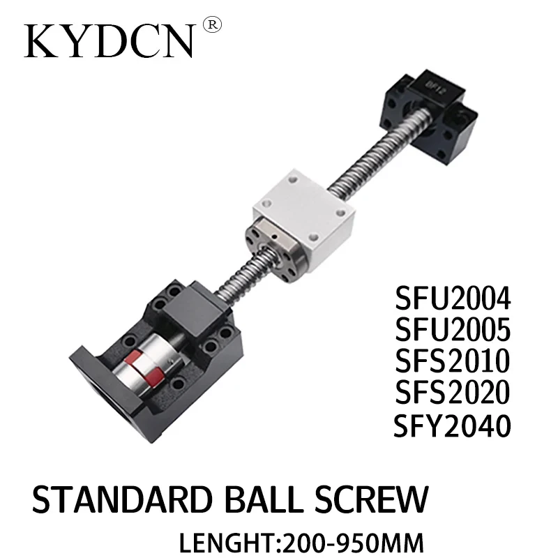 

High precision SFU2004 2005 2010 SFS2020 ball screw screw nut stepper servo motor integrated bearing seat set