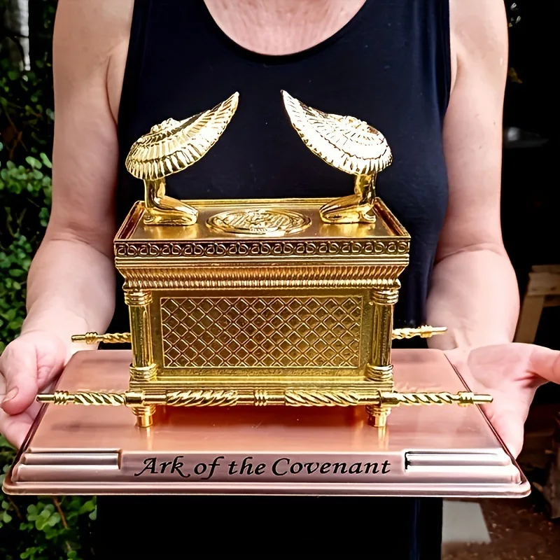 1pc Metal Statue Ark of the Covenant Jewish Ark Jerusalem Religious Belief Home Decor Ornaments