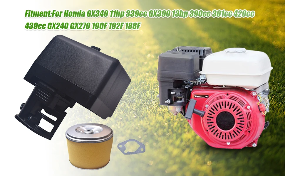 Air Filter Housing Cover With Air Filter Cleaner Assembly For Honda And Clone GX270 GX340 GX390 188F 190F 192F Engine Motor