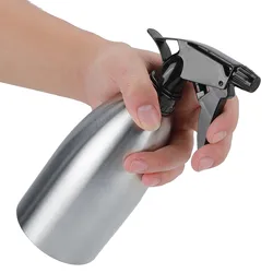 500ml Watering Bottle Stainless Steel Gardening Kitchen Watering Spraying Bottle Adjustable Nozzle Can for Home