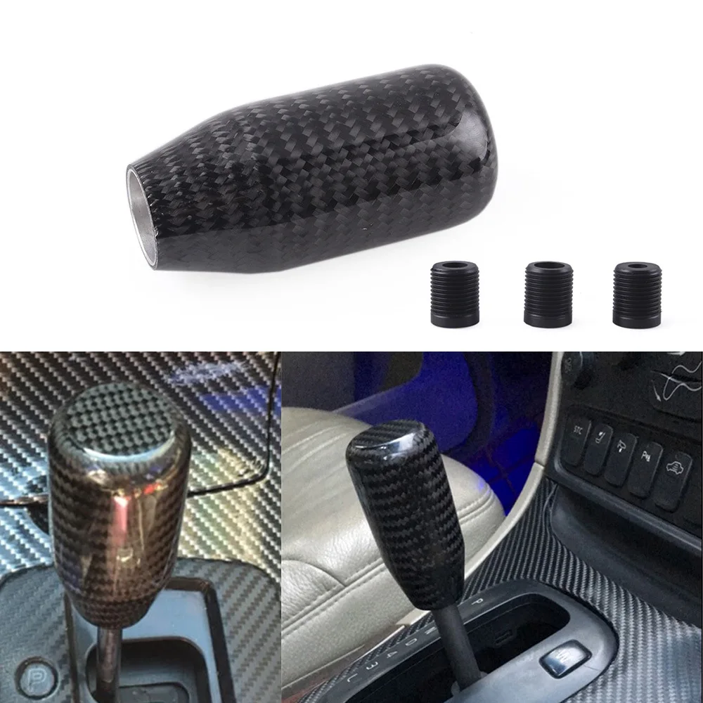 Universal  Real Carbon Fiber Manual Gear Stick Shift Knob Shifter 70MM