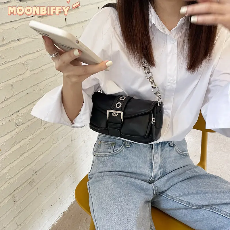 Vintage Square Armpit Bag Fashion Female Purse Handbags Retro Women\'s Chain Small Shoulder Bag Vintage Shoulder Messenger Bag