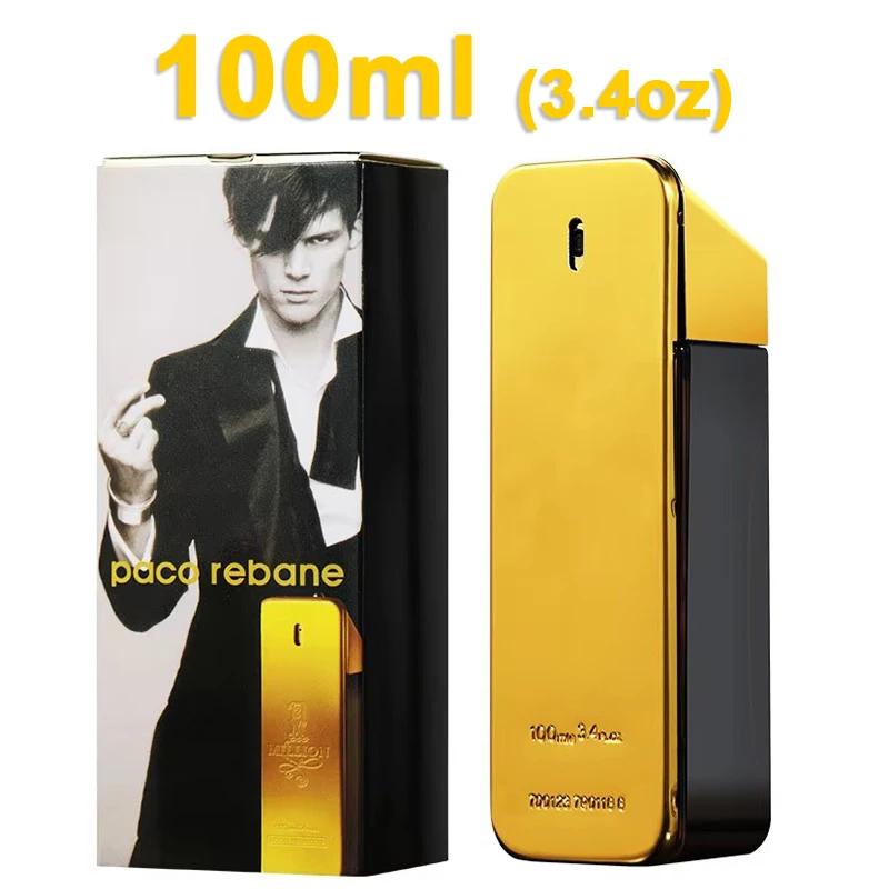 100ml(3.4oz) Million Gold Man Original Perfume Fragrance Pheromone Perfum Masculine Men Long-Lasting Body Spray Cologne Perfumes