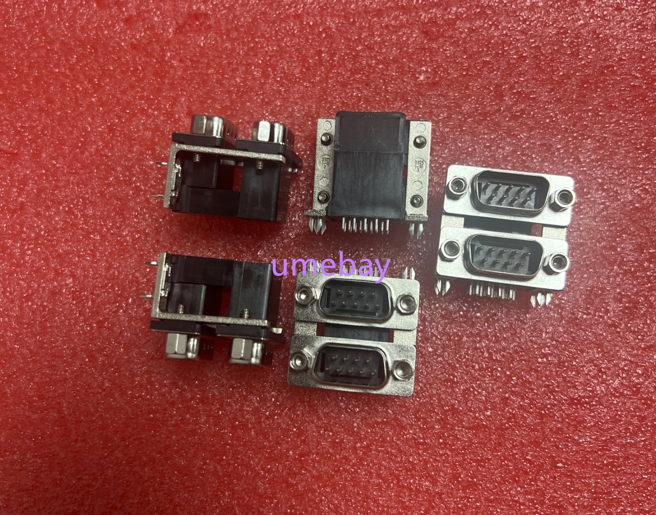 5pcs  / Double layer DB9+DB9 stacked D-SUB row spacing 3.92 dual port DR9 male pair DR9 male rivet lock VGA twins