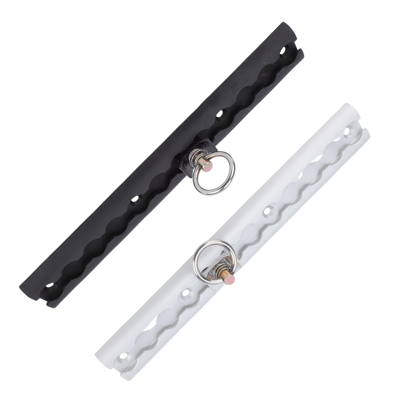 Aluminum L Track 304mm Thickened L Track Tie Down Rail with 4 Round Rings for Motorcycles ATVs Dirt Bikes Pickup Trucks