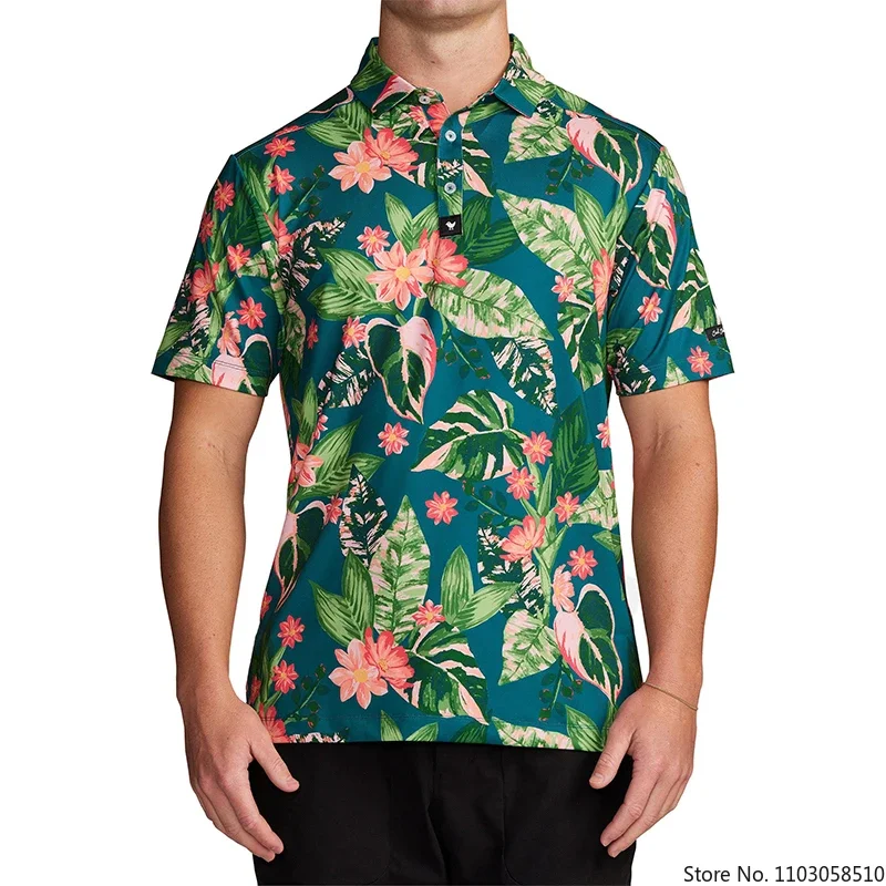 2025 Summer Golf Polo Shirt Men High Quality Men's Short Sleeve Breathable Quick drying Outdoor Golf Shirts Racing Top