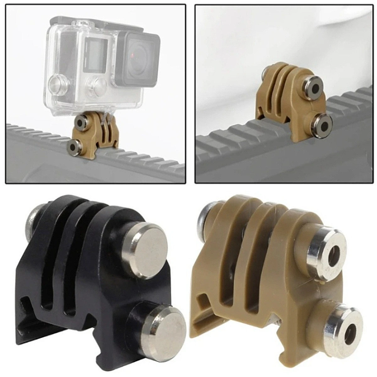Tactical Camera Nylon Rail Mount Fixed Adapter for Picatinny Airsoft Rifle Laser Mount Adapter Fit GoPro Accessories