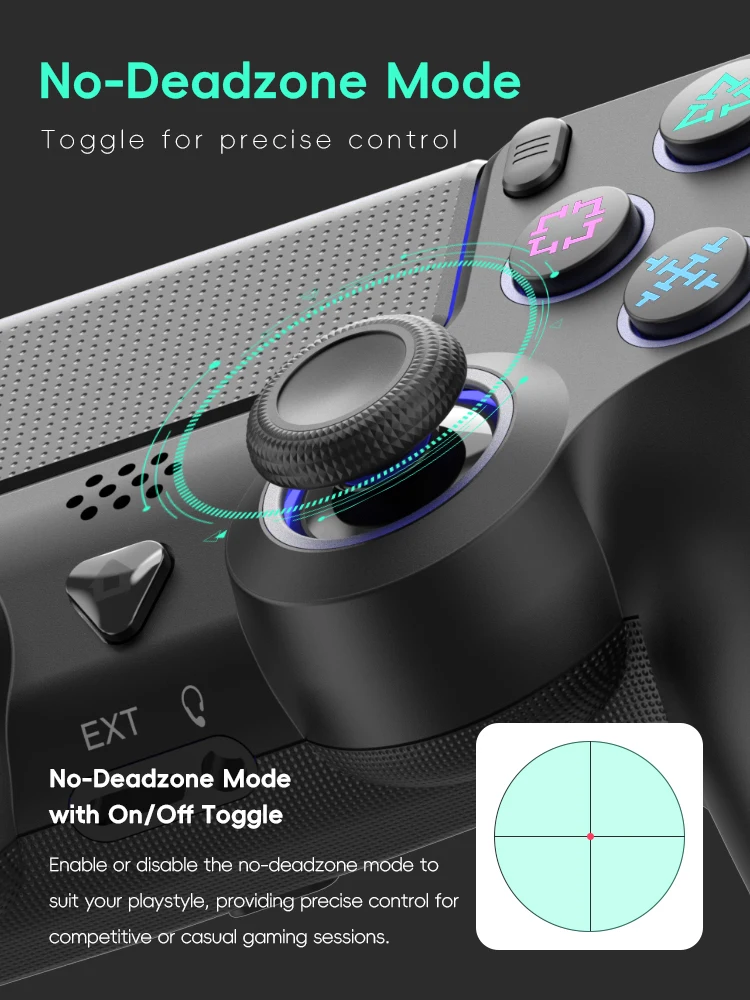 DATA FROG-وحدة تحكم ألعاب لاسلكية تعمل بالبلوتوث لجهاز PS4 ، وحدة تحكم ألعاب PS5 ، اهتزاز مزدوج ، للكمبيوتر الشخصي ، هاتف Android