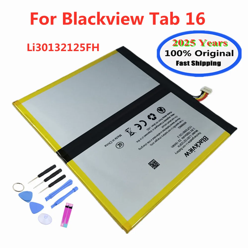 

2025 Years Tab16 Original Battery Li30132125FH For Blackview Tab 16 Tablets Bateria 7680mAh + Free tools