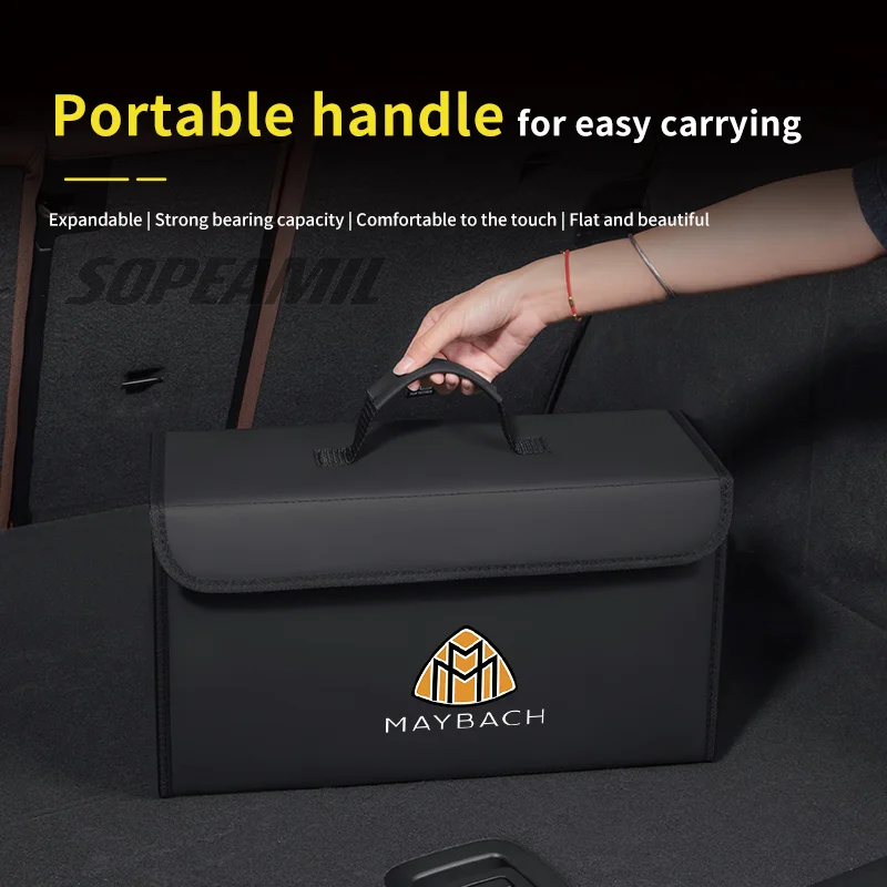 

Maybach S Class S400 S450 S480 S500 S560 S580 S600 S650 S680 GLS480 GLS600 Car Trunk Storage Box Foldable Stowing Tidying Bag