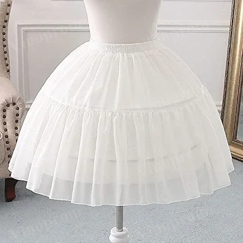 Fish-bone Short Slip Liner Cute Girls Skirts Adjustable Petticoat