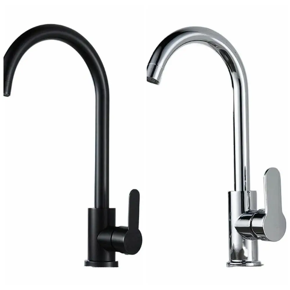 Rotatable Kitchen Faucet Adjustable Mode Deck Mounted Kitchen Water Tap Stainless Steel Universal Single Cold Water Faucet