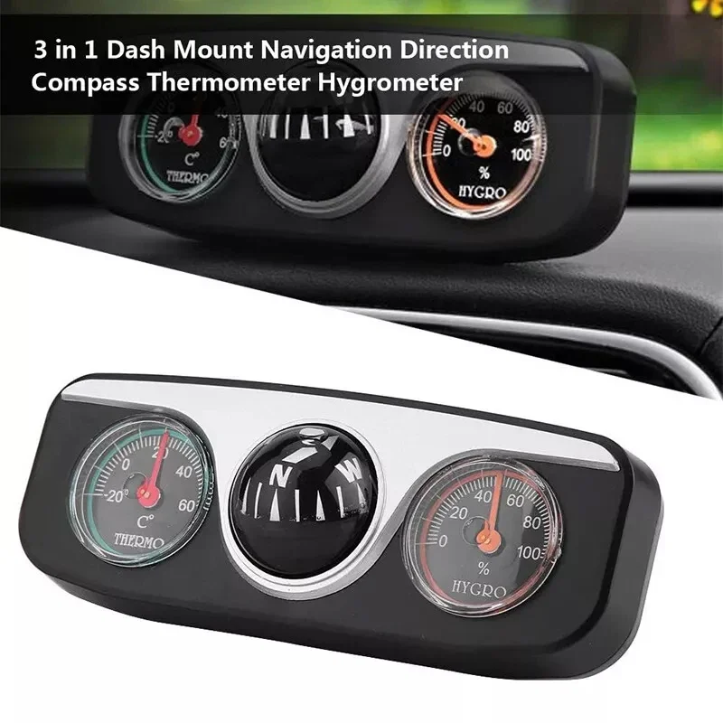 Waterproof ABS Multi-Purpose Sea Navigation Bracket Mount Compass Thermometer Hygrometer For Marine Boat Caravan Car Truck