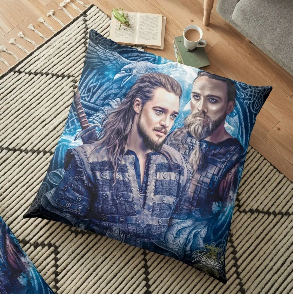 

Erik and Uhtred- The Last Kingdom Pattern Pillow Case Fashion Square Cushion Car Sofa Home Office Decor
