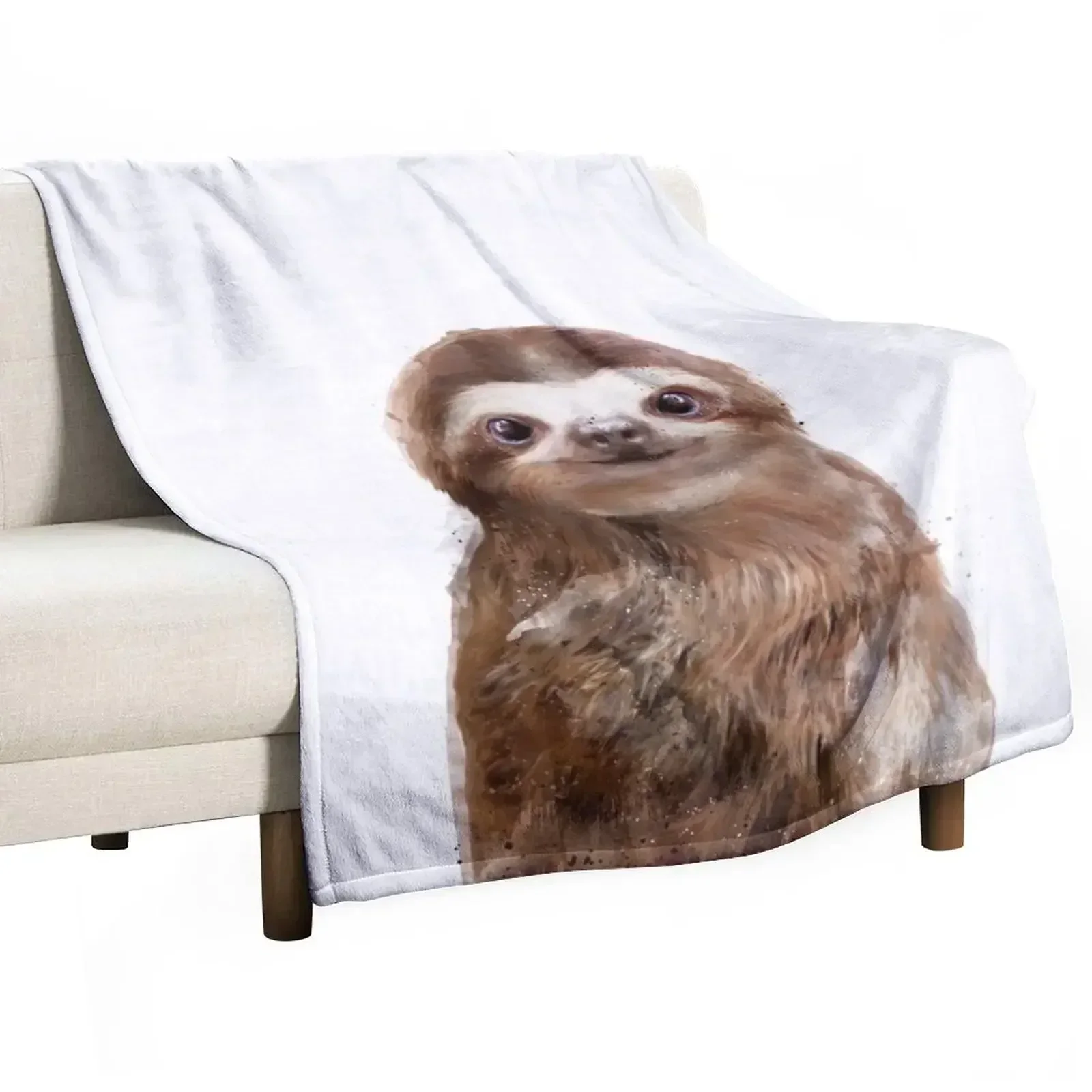 

Little Sloth Throw Blanket Weighted Bed covers Furry Soft Beds Blankets