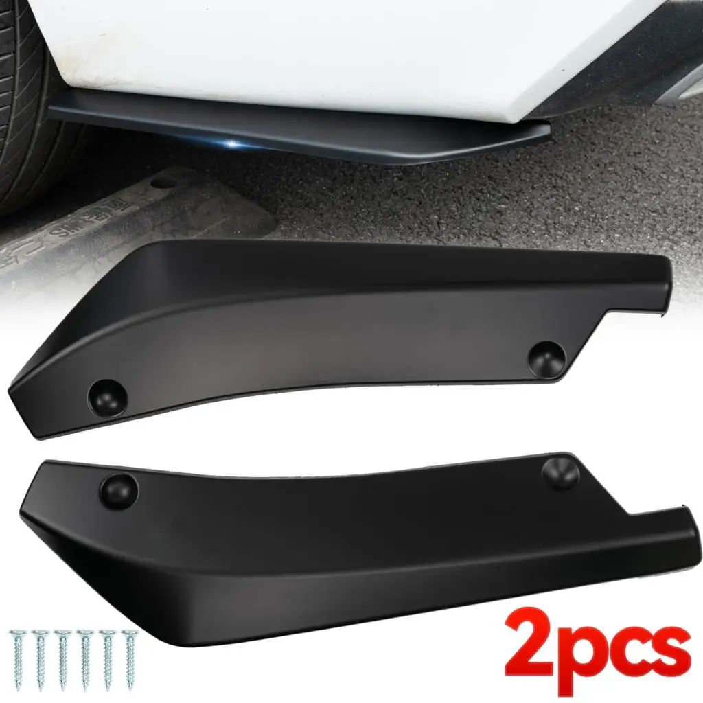 Car Front Rear Bumper Universal Trunk Lip Spoiler Canard Wing Body Spoiler Anti-crash Diffuser Lip Wrap Angle Splitter Protector