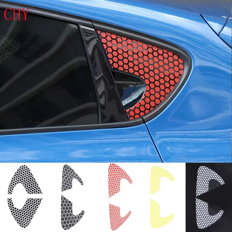 

For SEAT Leon MK2 2008-2012 PVC Car Triangular Glass Decals Rear Triangular Glass Decals Decorative Stickers Car Accessories