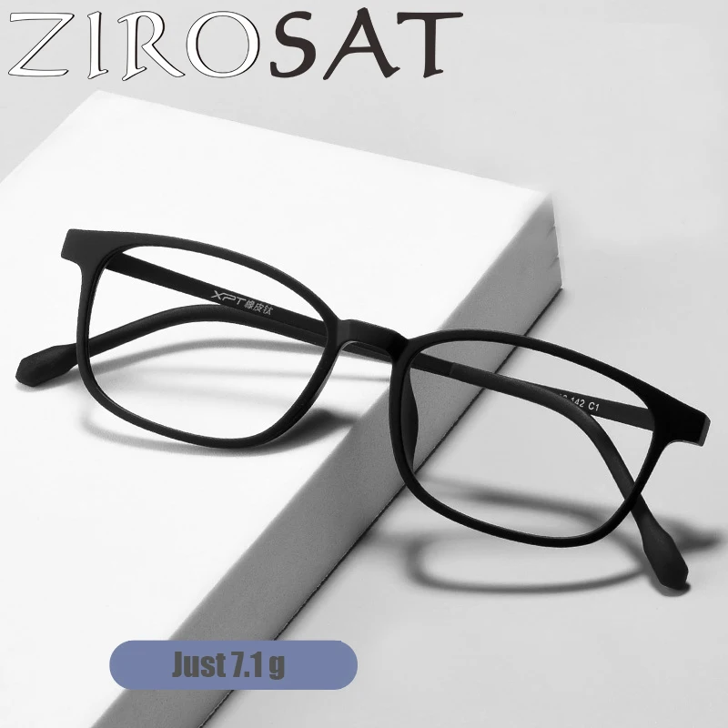 

ZIROSAT 9831 Ultralight Titanium TR90 Myopia Glasses Retro Square Optical Prescription Eyeglasses Frame Men And Women