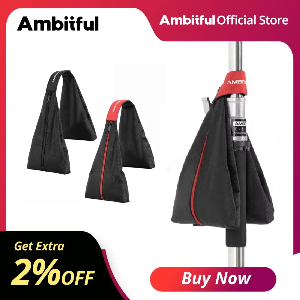 Sac de lest Ambitful épaissi à double section, capacité de charge 5 kg, pour studio photo, vidéo, support d'éclairage de scène et bras articulé