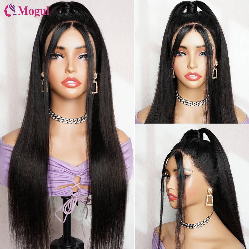 

13x4 Glueless Wigs Human Hair Pre Plucked Hd Lace Pre Bleached Bone Straight Lace Front Human Hair Wig For Women Black Wigs 250%