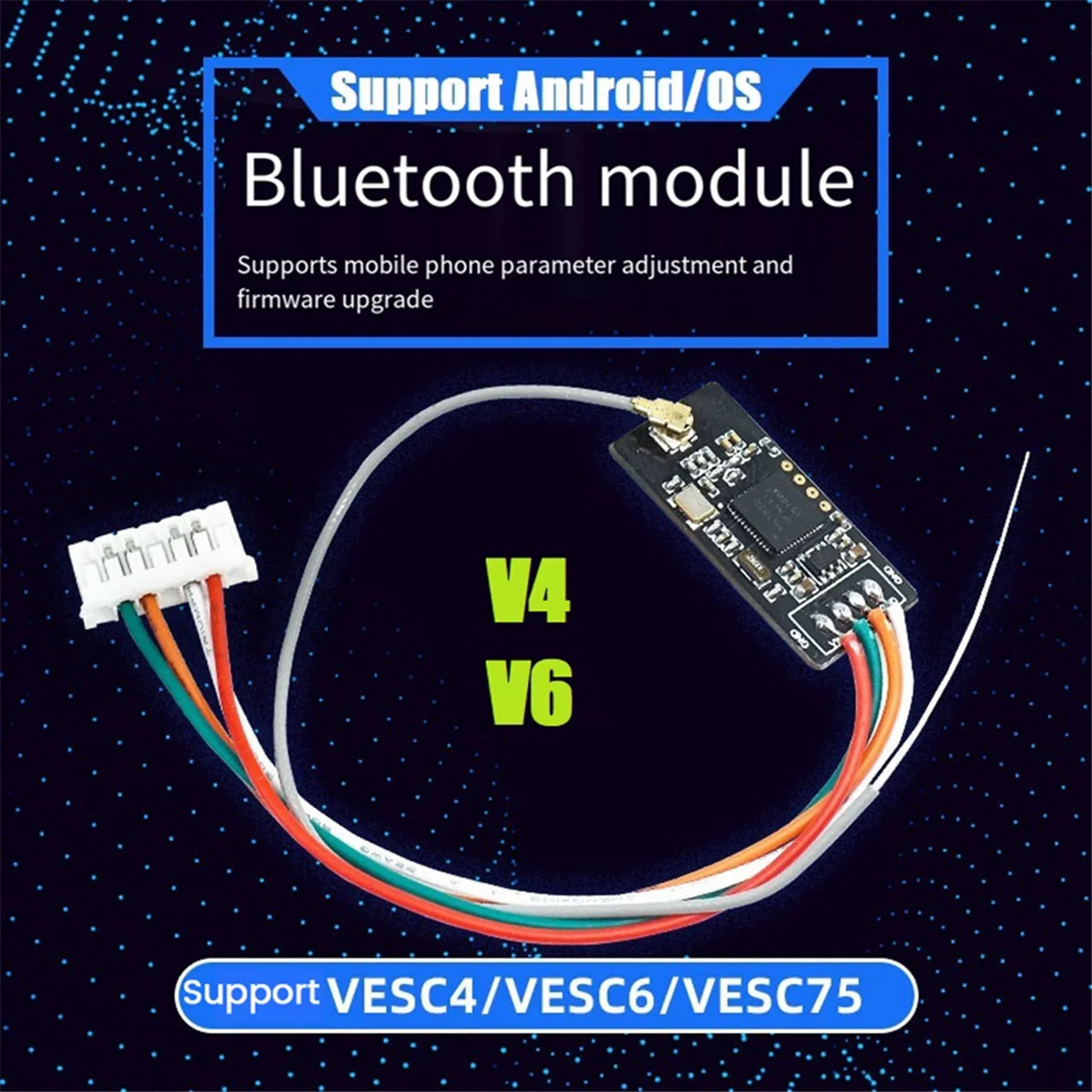 Módulo Bluetooth inalámbrico eficiente V6 para monopatín eléctrico de herramientas VESC y VESC