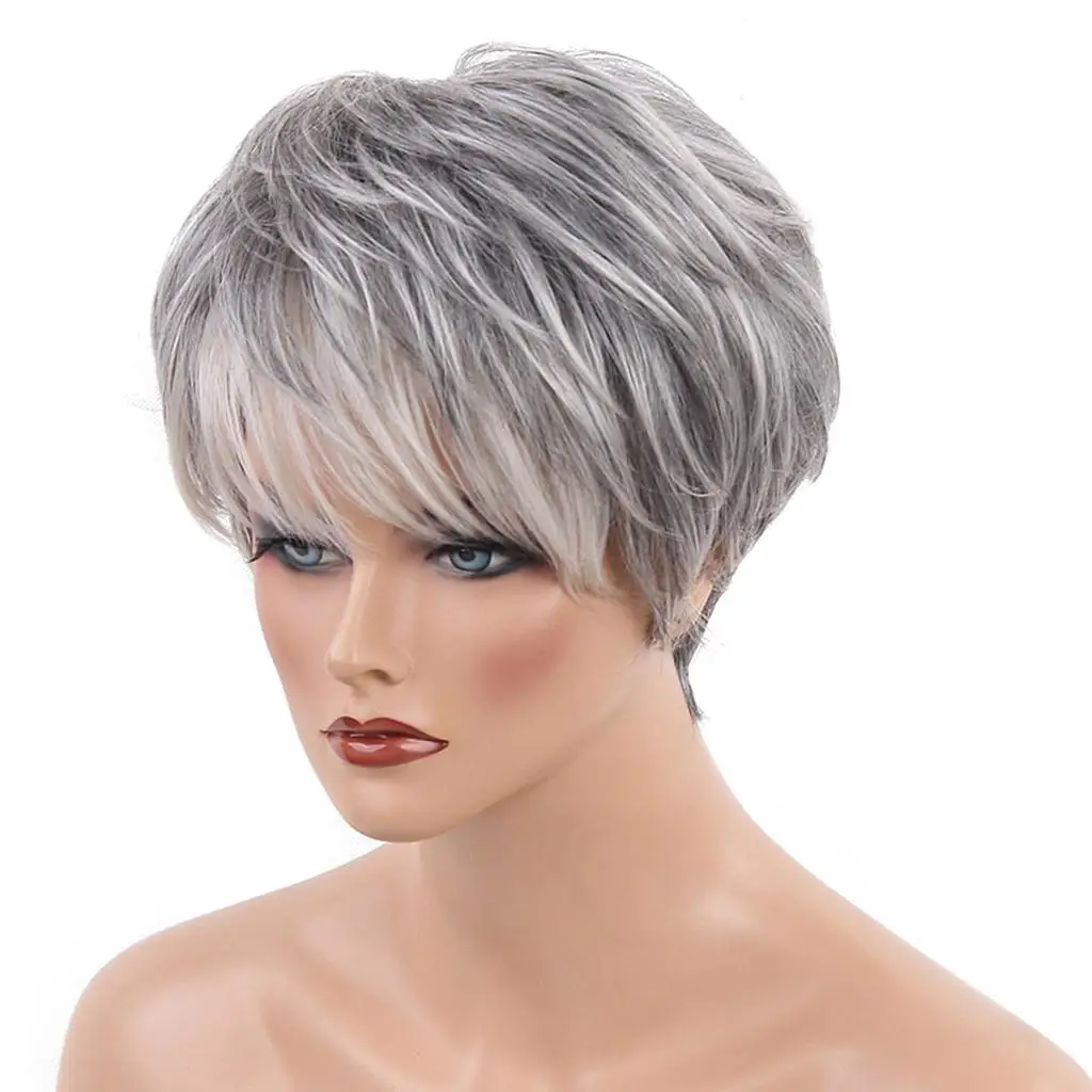 Chic Short Wigs for Women Human Hair With Layered Pixie Cut Wig